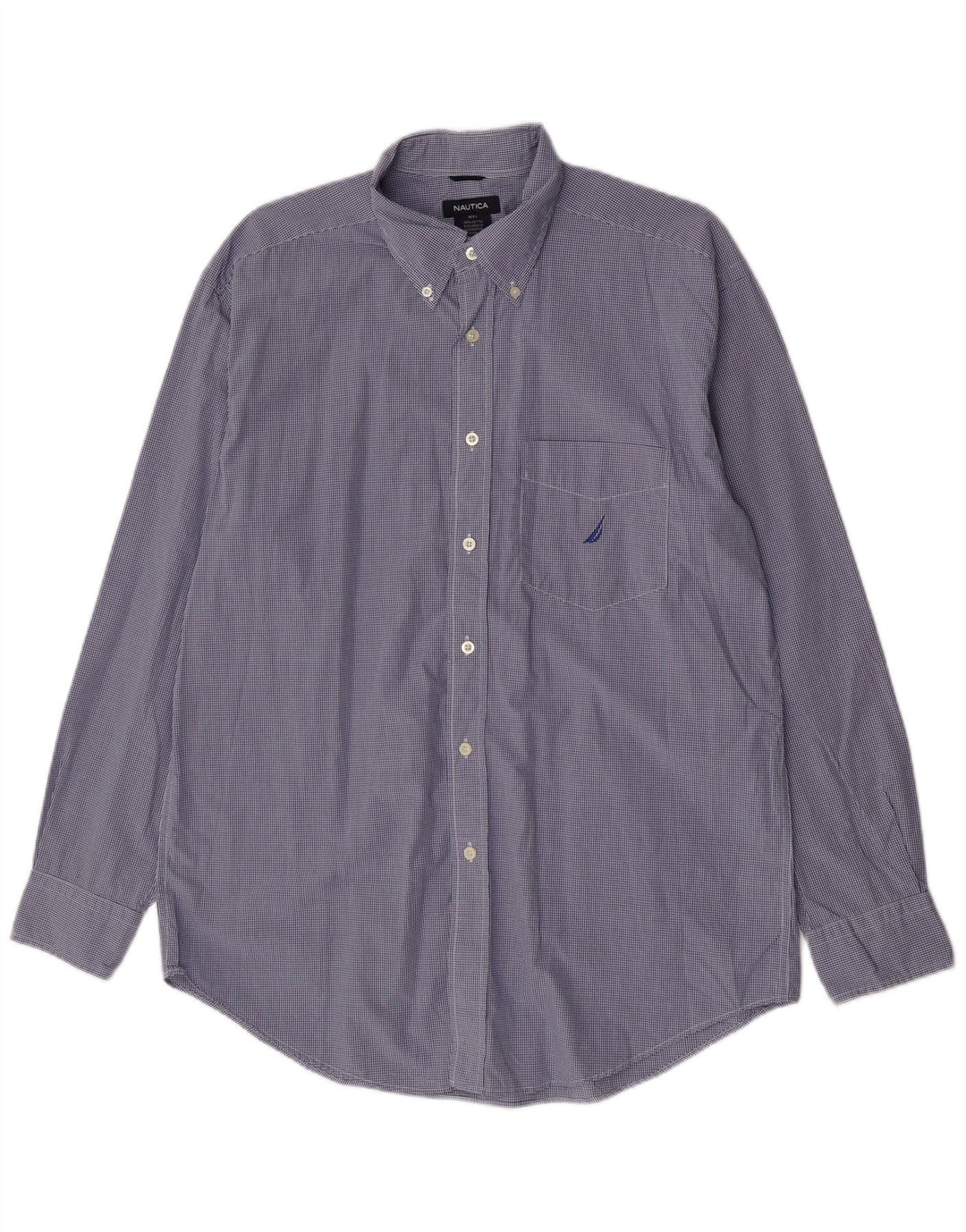 Camicia da uomo Nautica Large in cotone a quadretti blu