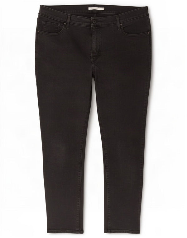 Levi's Donna 311 Shaping Skinny Jeans US 22 3XL W42 L26 Cotone Nero