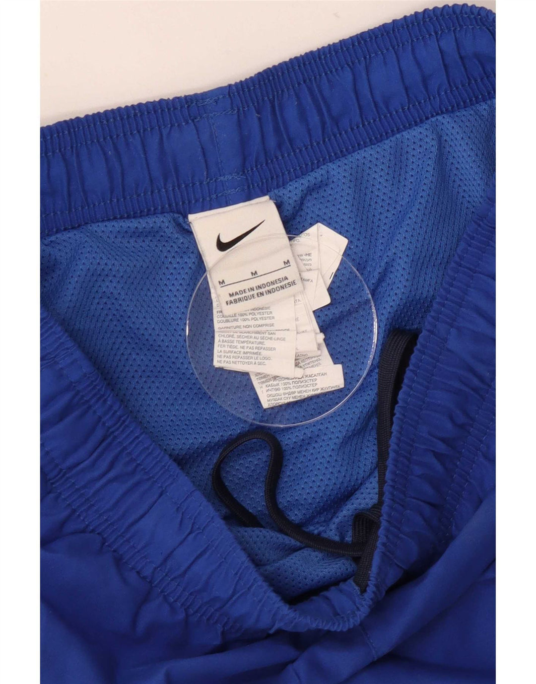Pantaloncini sportivi Nike da uomo in poliestere blu medio