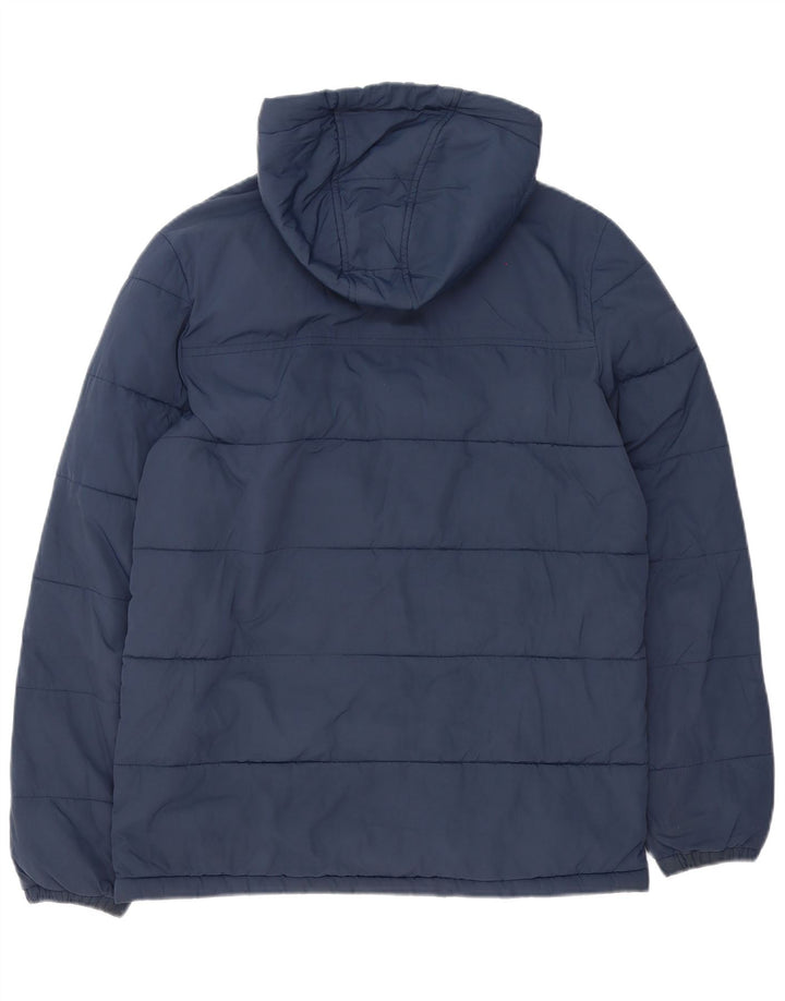 Giacca imbottita con cappuccio da uomo Lyle & Scott UK 36 piccola in nylon blu navy