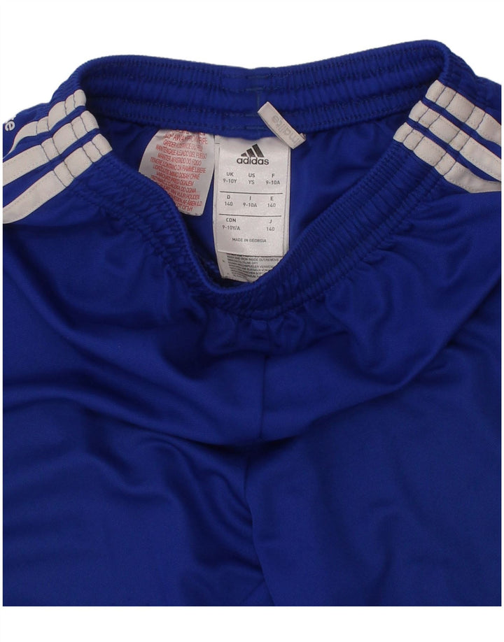 Pantaloncini sportivi Adidas Climalite da ragazzo 9-10 anni in poliestere blu