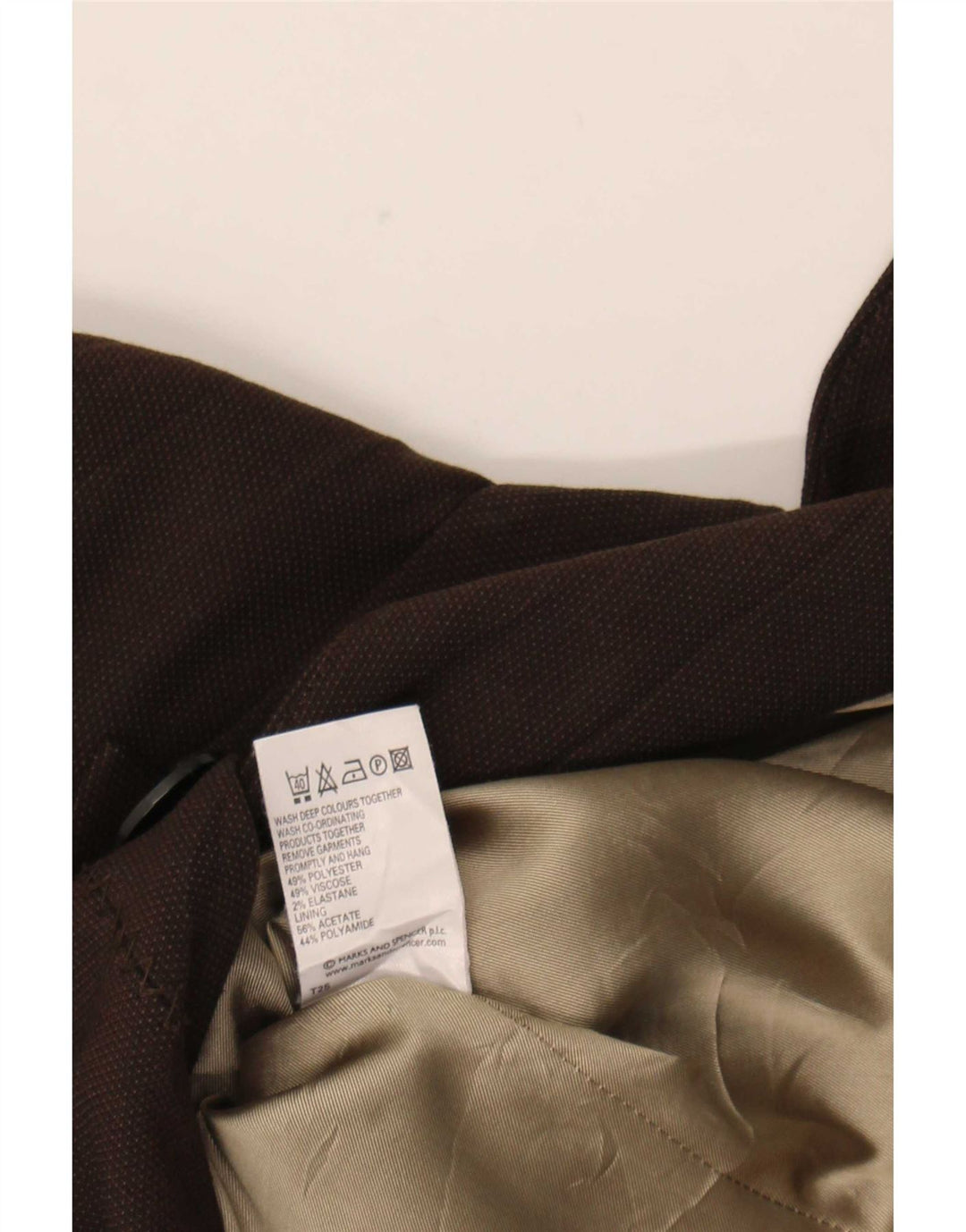 Giacca blazer a 1 bottone Marks & Spencer da donna UK 14 Marrone medio