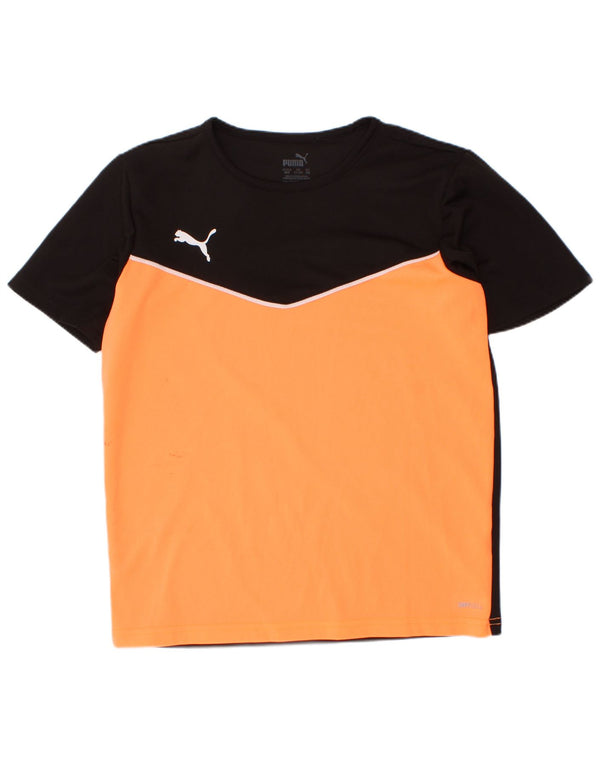 Maglietta Puma da ragazzo, 11-12 anni, in poliestere color block nero