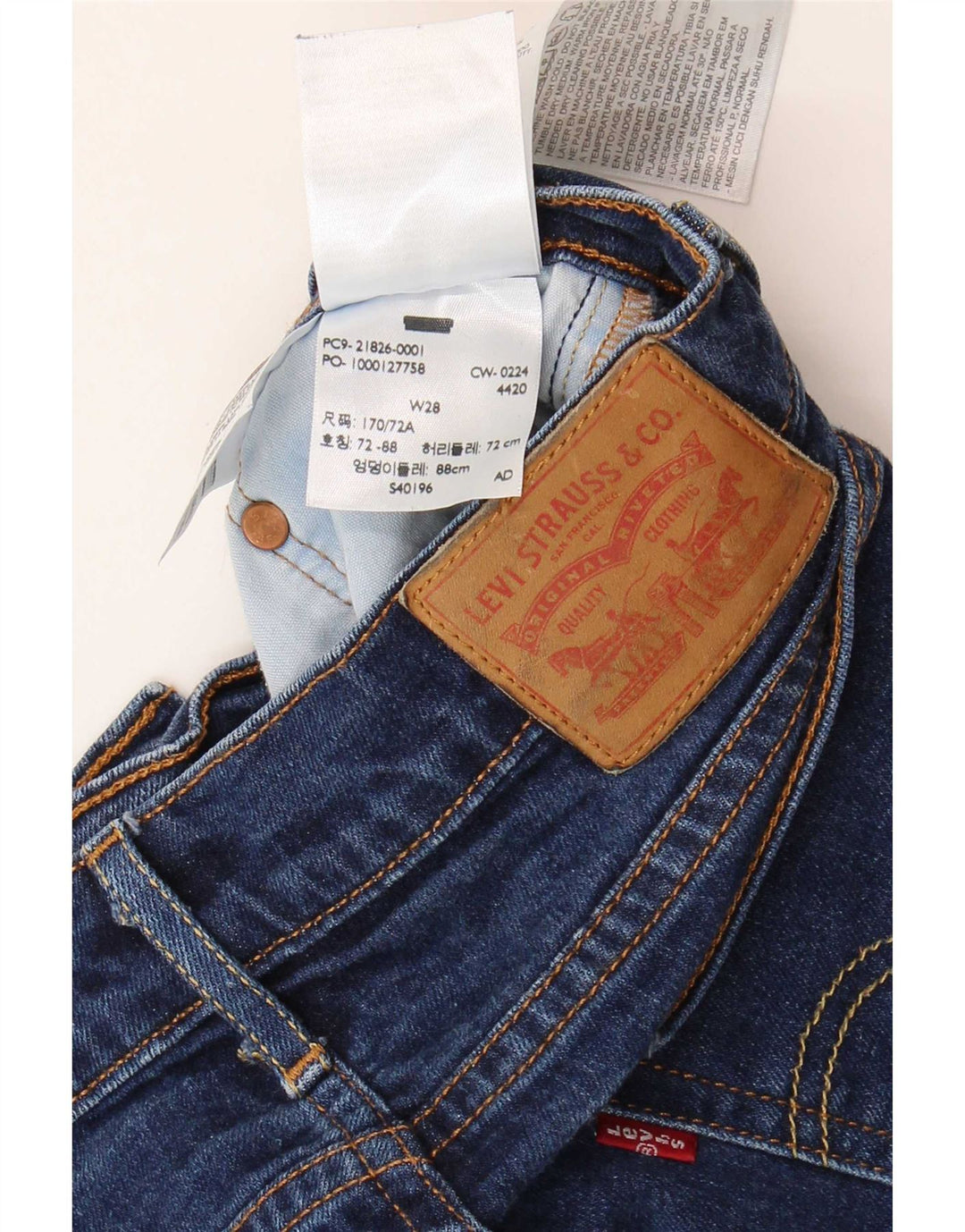 Jeans skinny da donna Levi's W28 L29 cotone blu navy
