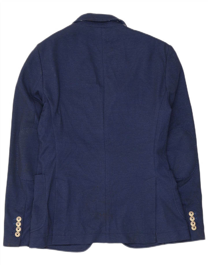 Giacca blazer da uomo a 2 bottoni Zara EU 46 piccola in poliestere blu navy