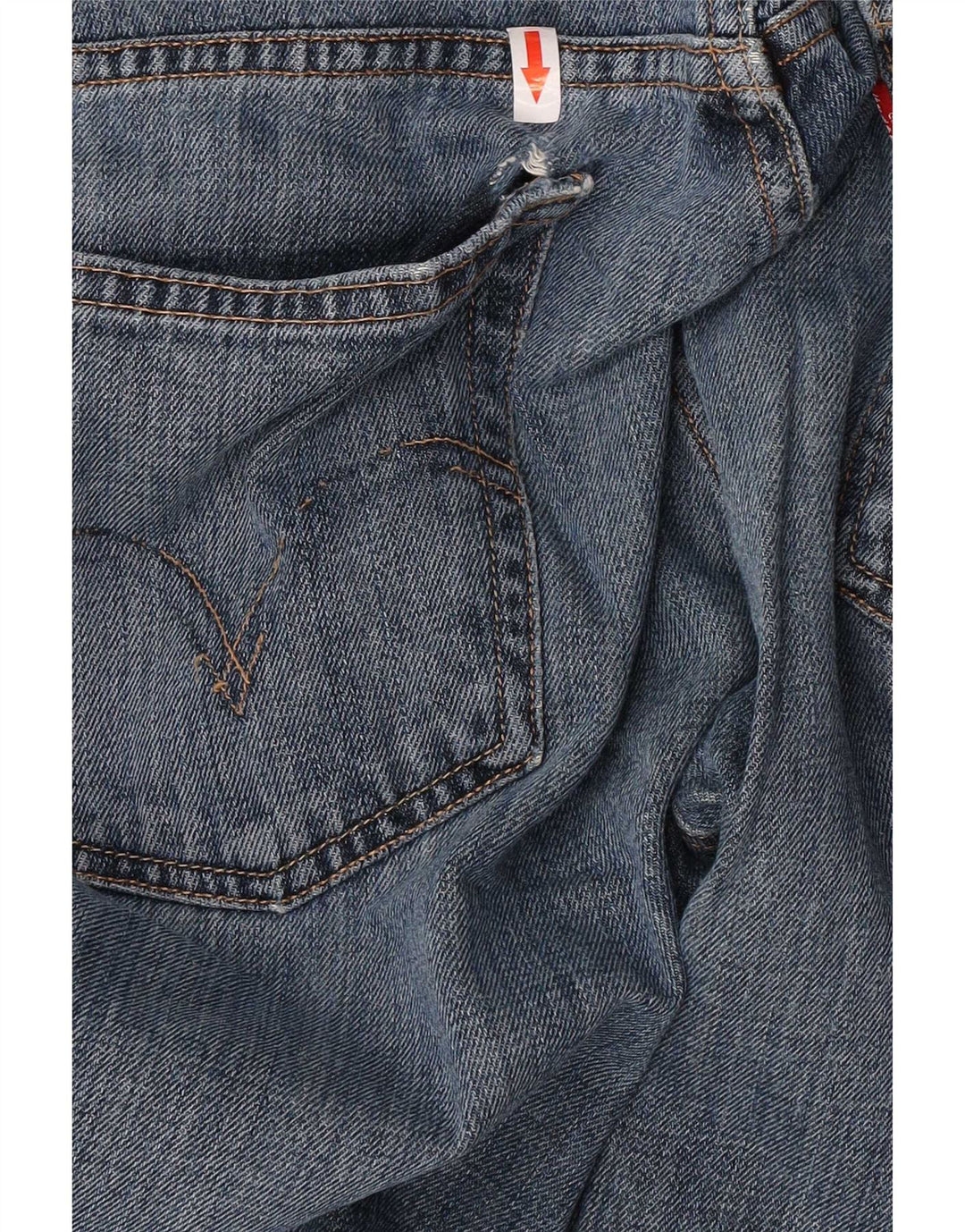 Levi's Uomo 514 Jeans dritti slim effetto consumato W32 L34 cotone blu
