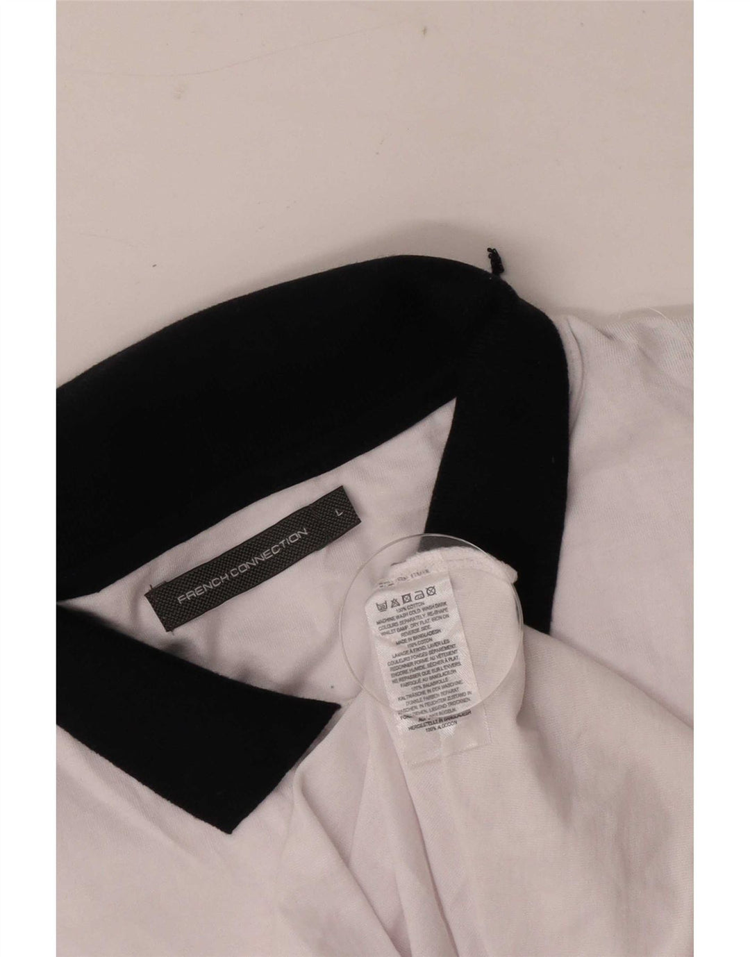 Polo da rugby da uomo French Connection, grande, in cotone bianco