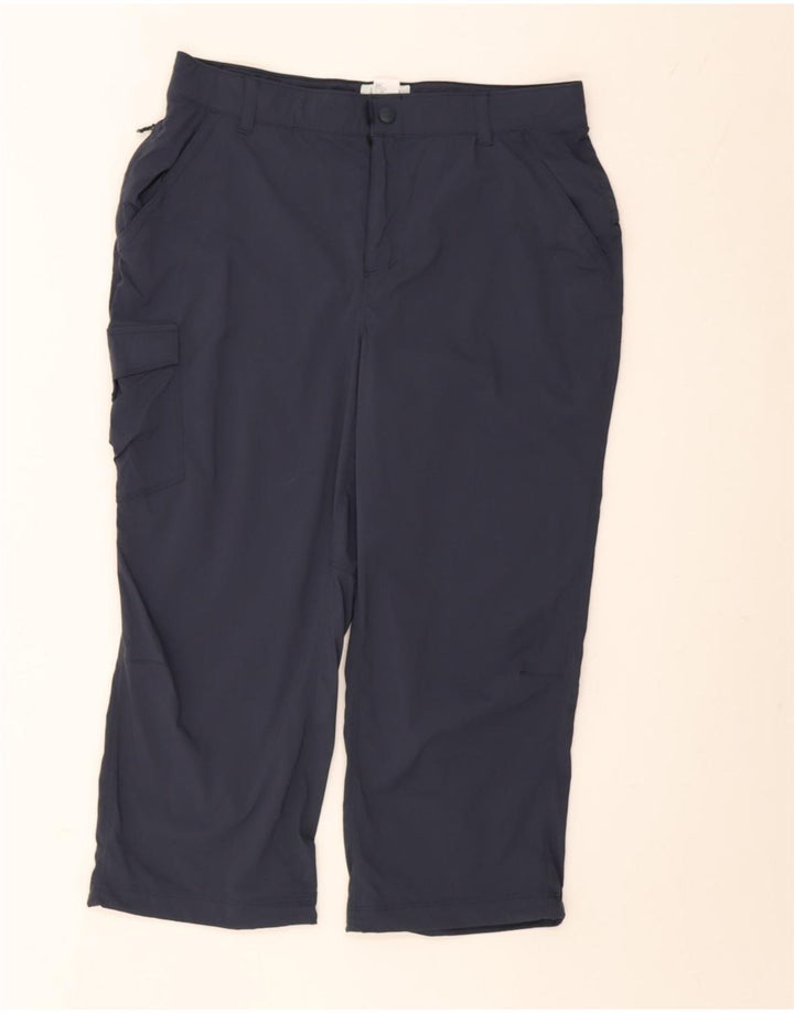 Pantaloni capri cargo da uomo L.L.Bean medi W32 L22 nylon blu navy
