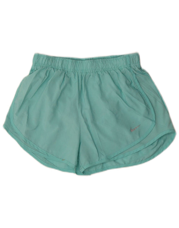 Pantaloncini sportivi Nike da donna Dri Fit UK 12 medio turchese poliestere