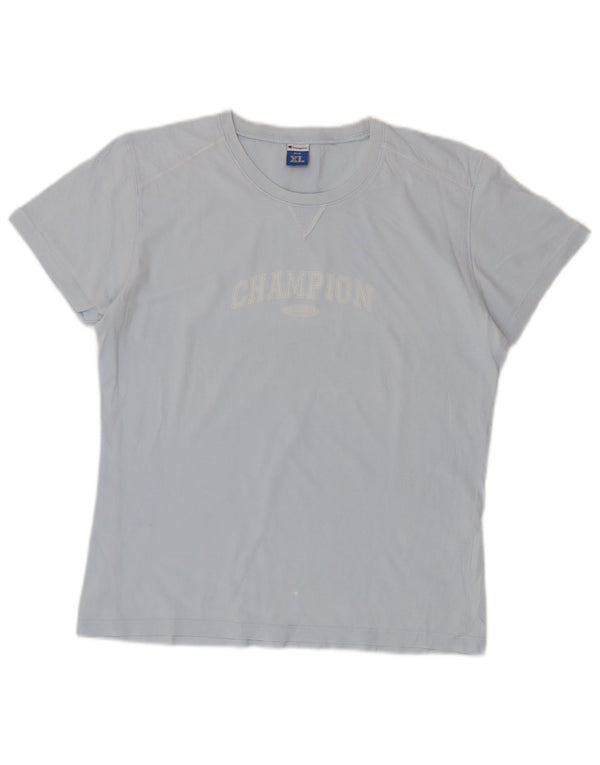 T-shirt grafica da donna Champion Top UK 18 XL cotone blu