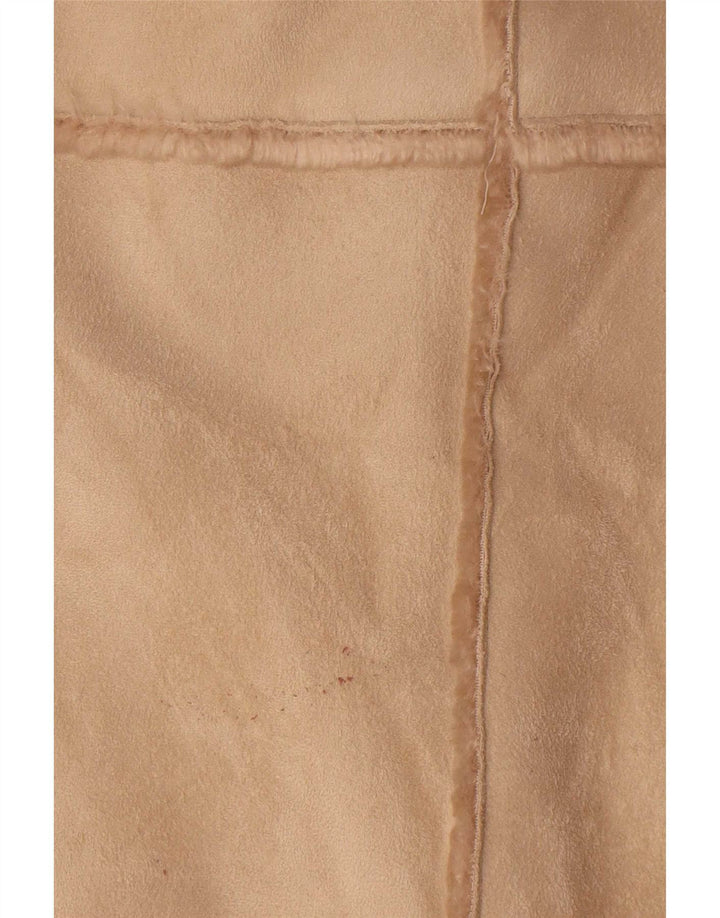 Cappotto Sherpa oversize da donna Casamia UK 10 piccolo poliestere beige