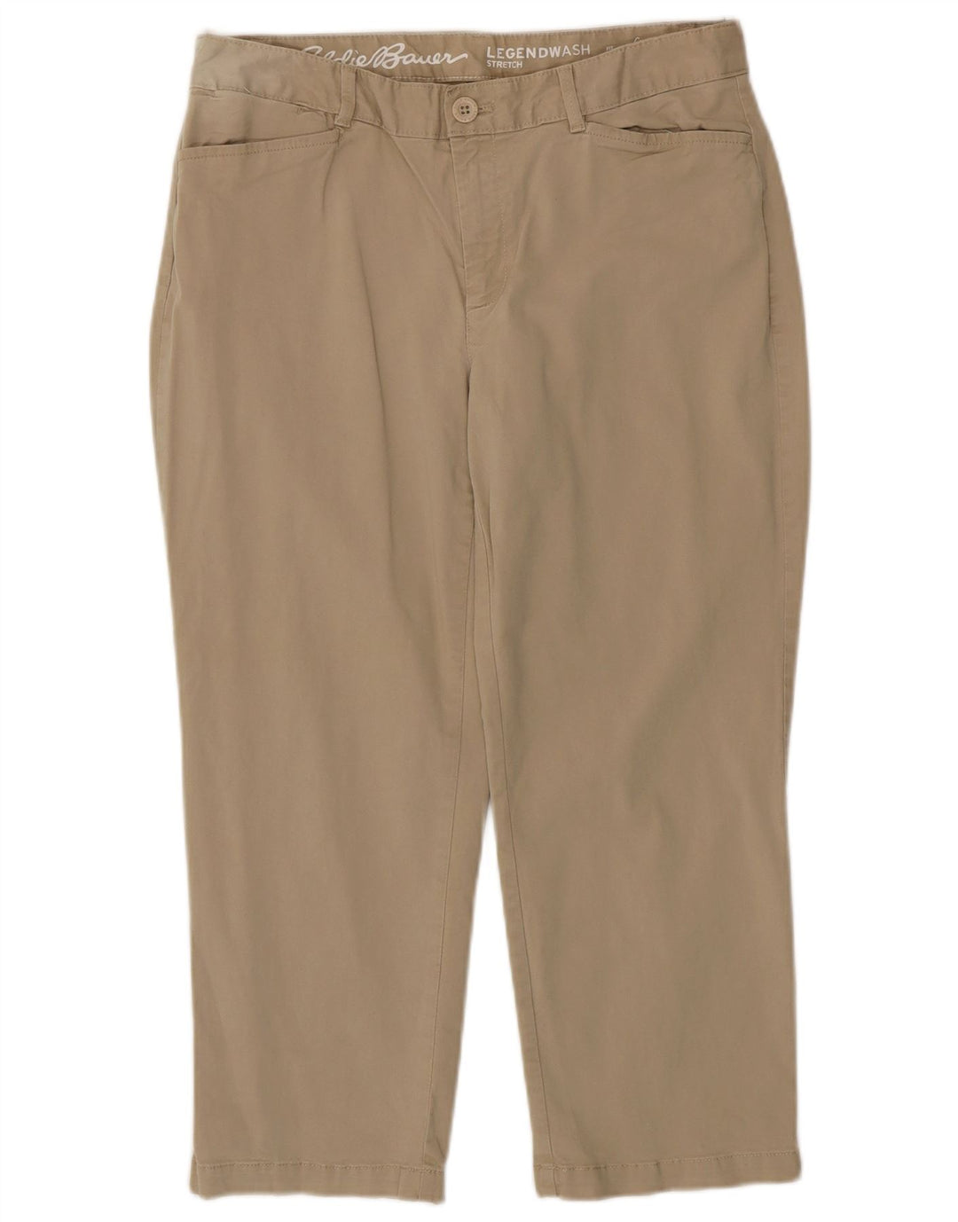 Pantaloni corti dritti da donna EDDIE BAUER US 10 Large W32 L23 Beige