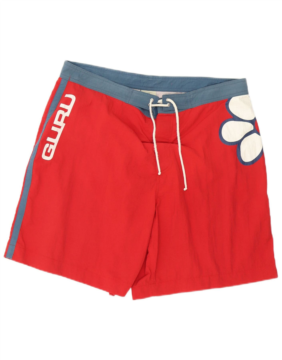 Pantaloncini da bagno grafici da uomo Guru, grandi, colore rosso