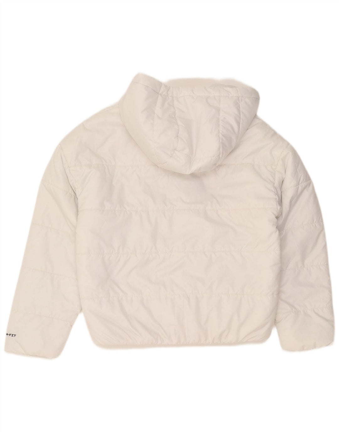 Giacca imbottita oversize con cappuccio Nike Therma-Fit da donna UK 10 piccola bianca