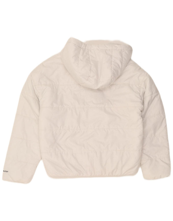 Giacca imbottita oversize con cappuccio Nike Therma-Fit da donna UK 10 piccola bianca