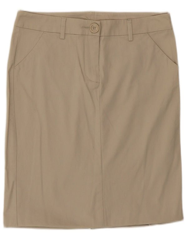 Gonna dritta a vita bassa da donna Benetton IT 40 piccola W30 Beige