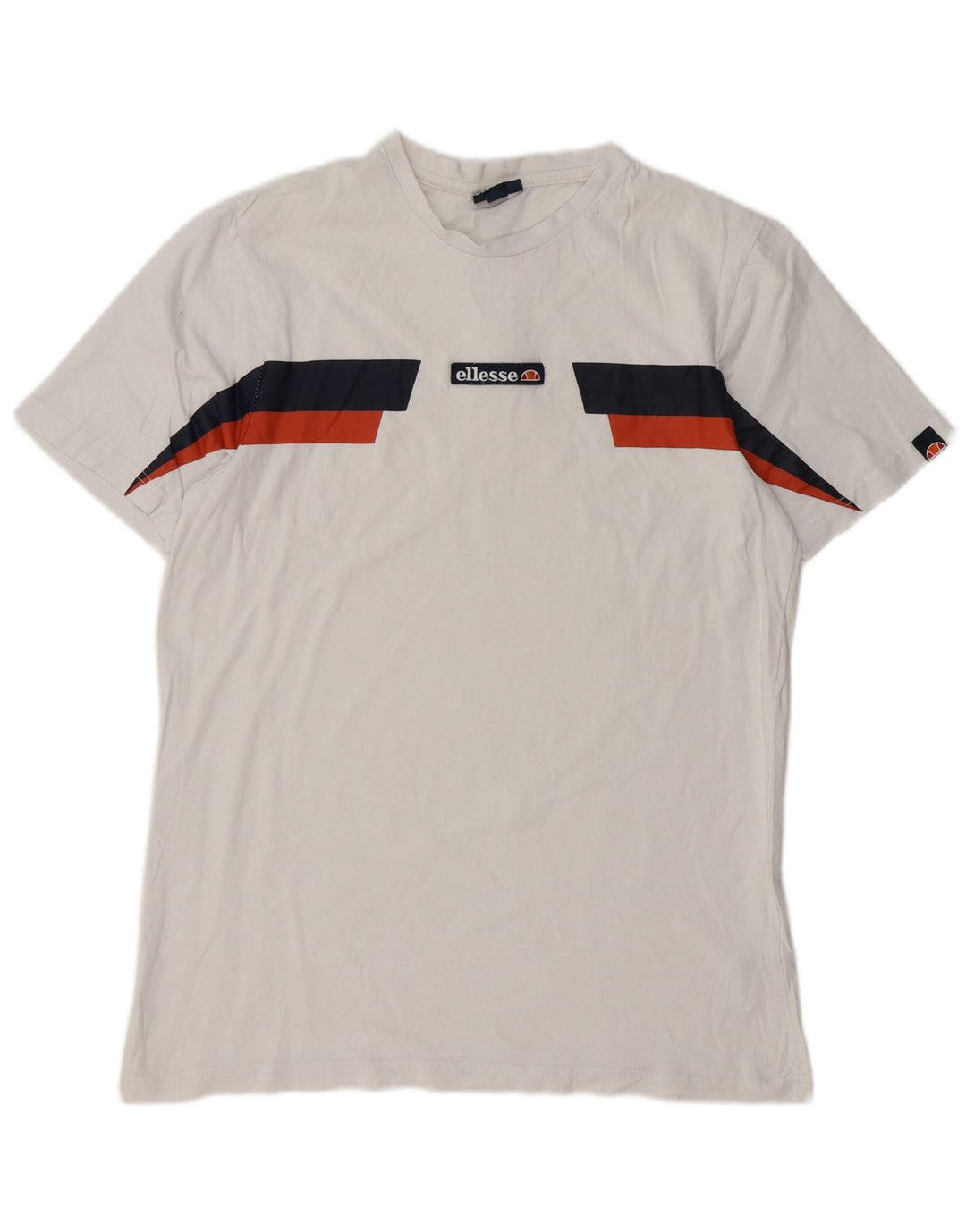 ELLESSE T-shirt da uomo Top Large in cotone color block bianco