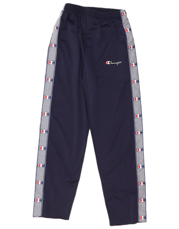 Pantaloni da tuta grafici da uomo Champion piccoli in poliestere blu navy
