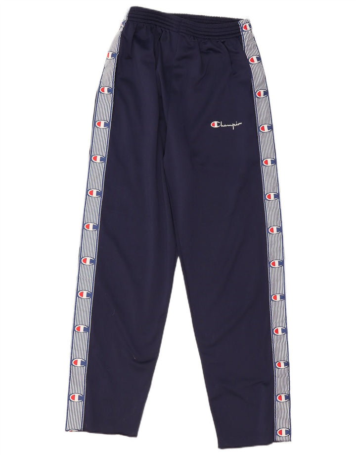 Pantaloni da tuta grafici da uomo Champion piccoli in poliestere blu navy