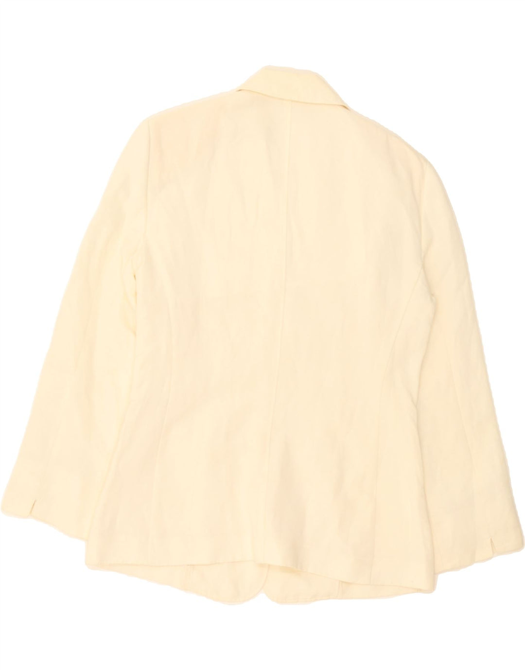 BENETTON Womens 2 Button Blazer Jacket IT 44 Medium Beige Acetate Vintage Benetton and Second-Hand Benetton from Messina Hembry 