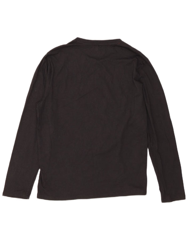 Top grafico da uomo Chaps a maniche lunghe XL in cotone nero