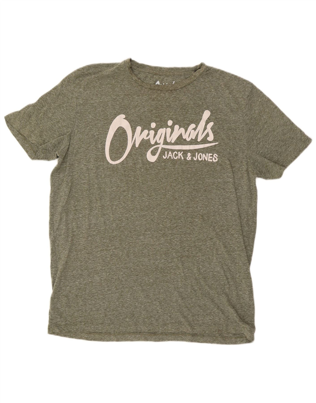 Jack & Jones T-shirt grafica da uomo Top XL Poliestere screziato kaki