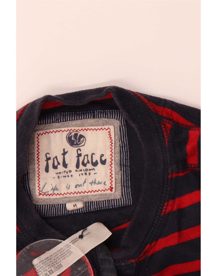 Fat Face Top da uomo a maniche lunghe a righe rosse medie