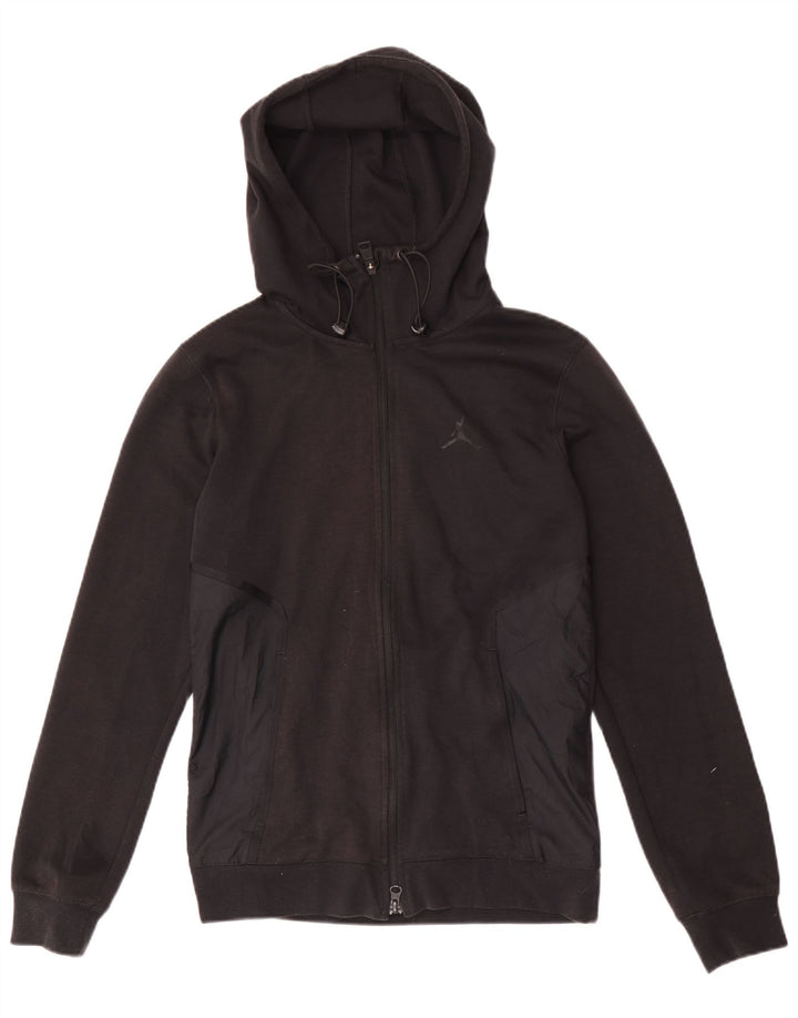 Felpa con cappuccio e zip Jordan da uomo XS in poliestere nero