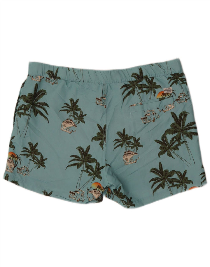 Pantaloncini da bagno da uomo Jack & Jones grandi in poliestere floreale blu