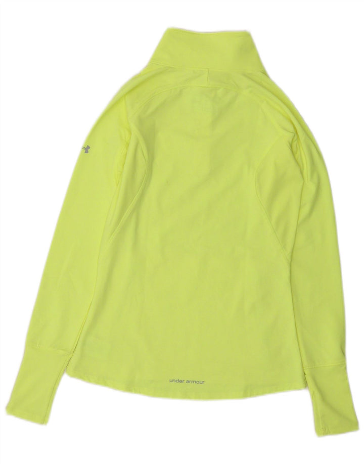 Under Armour Donna Cold Gear Pullover Tuta Top UK 8 Small Giallo