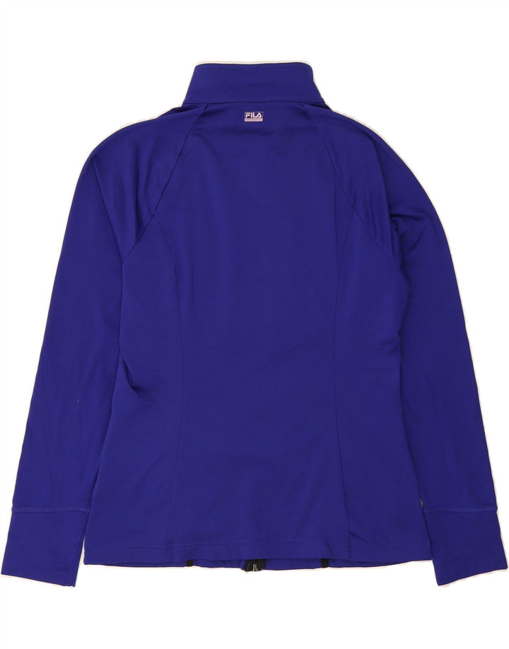 FILA Womens Tracksuit Top Jacket UK 16 Large Blue Polyester Vintage Fila and Second-Hand Fila from Messina Hembry 