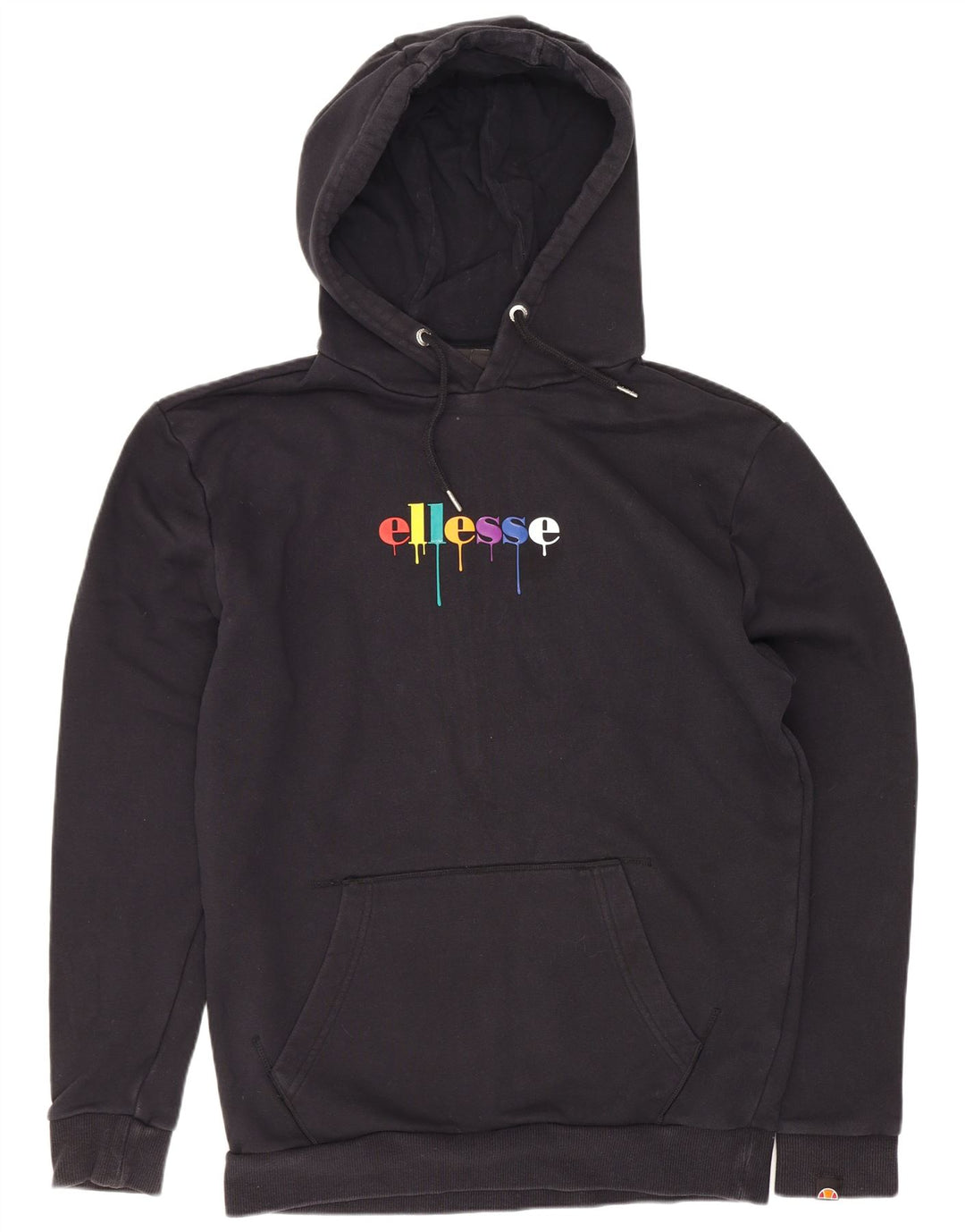 Felpa con cappuccio grafica da uomo Ellesse, cotone medio nero