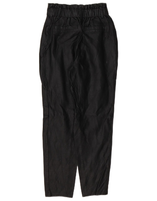 Pantaloni da donna in ecopelle affusolati a vita alta Lipsy UK 6 XS W26 L25 Nero