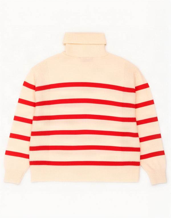 Marks & Spencer maglione a collo alto da donna UK 12 medio bianco sporco