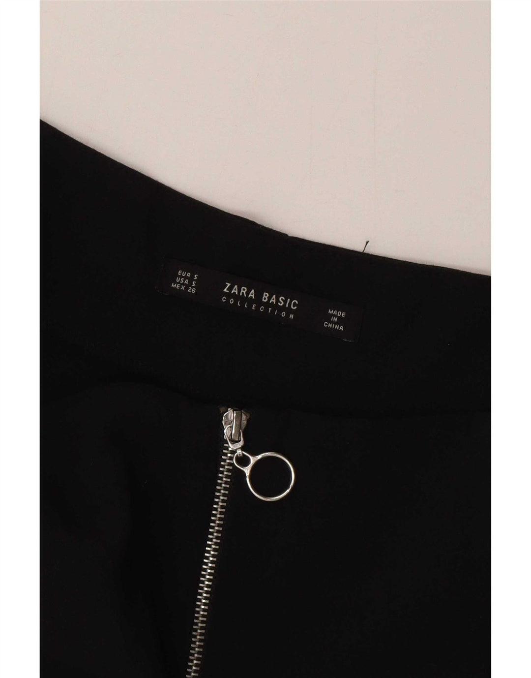 Pantaloni Capri Cullotes da donna Zara piccoli W26 L19 seta nera