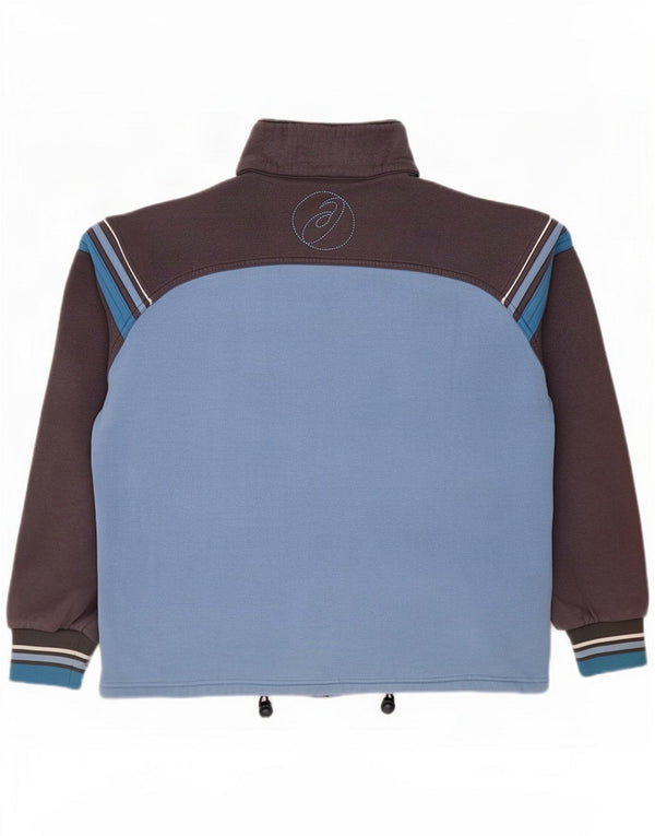 Asics Mens Tracksuit Top Jacket Large Blue Colourblock
