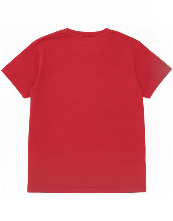 T-shirt grafica da donna Tommy Hilfiger Top UK 14 cotone bordeaux medio