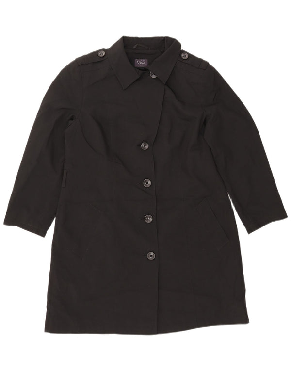 Trench da donna MARKS & SPENCER UK 14 grande poliestere nero
