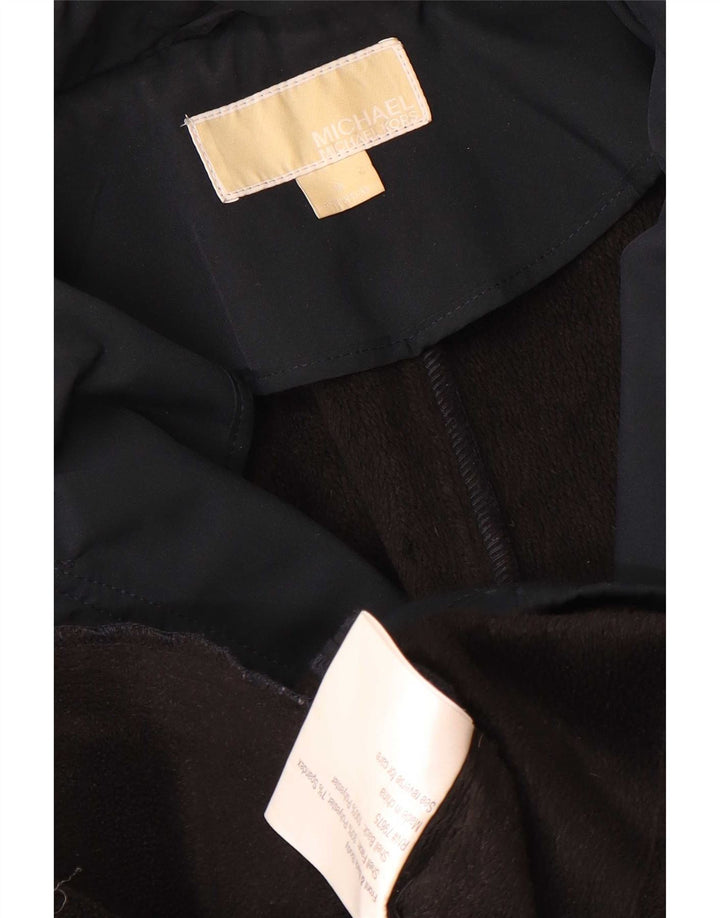 Cappotto militare con cappuccio da donna Michael Kors UK 14 medio blu navy