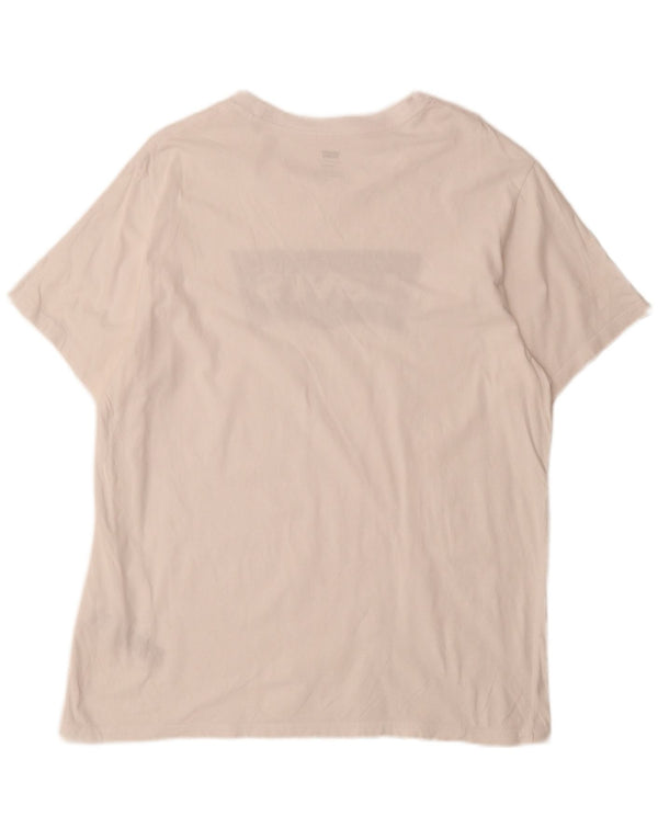 T-shirt grafica standard da uomo Levi's Top grande in cotone bianco
