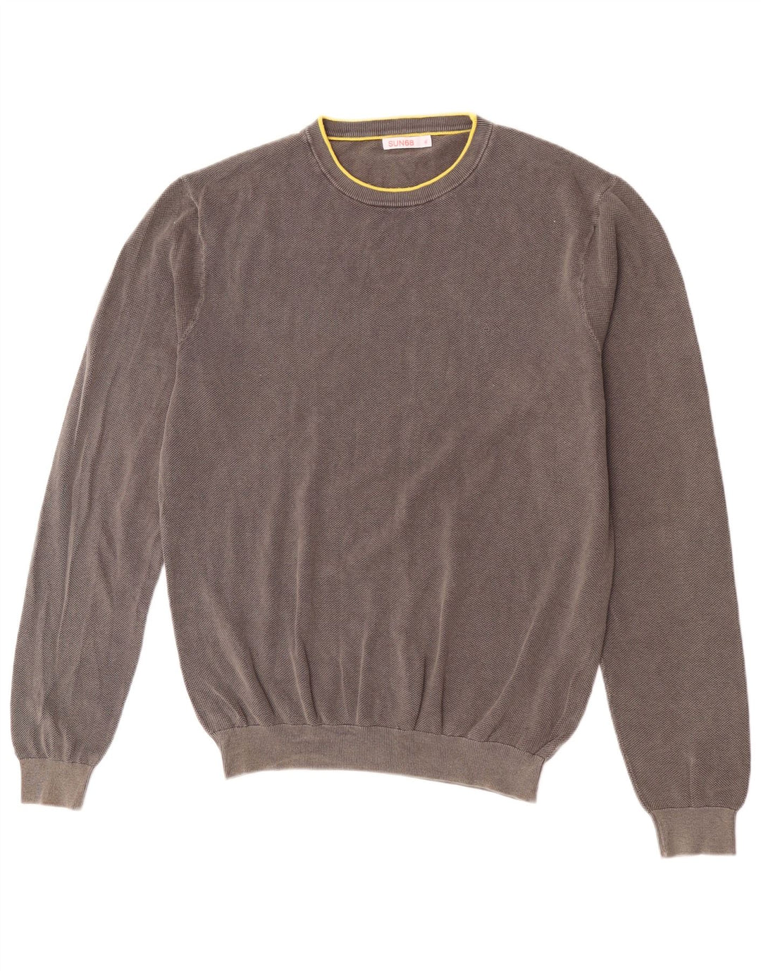 Maglione maglione girocollo da uomo Sun68 XL in cotone grigio