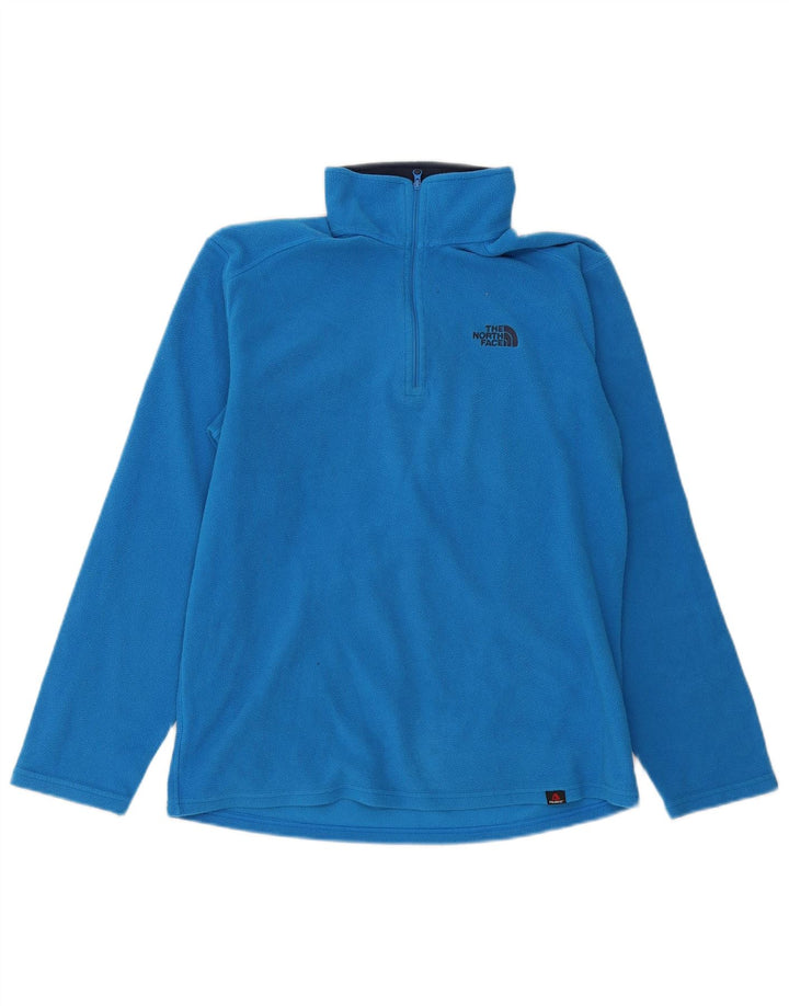 Maglione in pile da uomo The North Face con zip e collo piccolo in poliestere blu