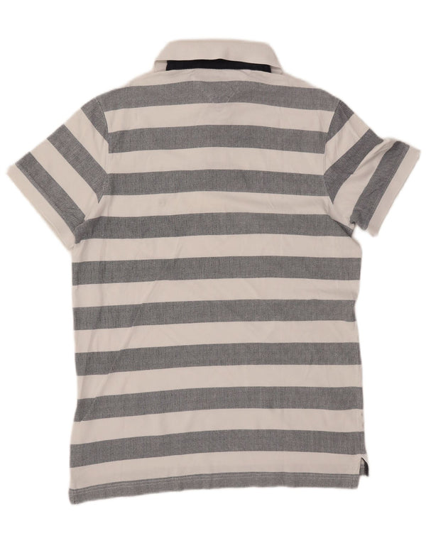 TOMMY HILFIGER Polo da uomo in cotone a righe grigio medio