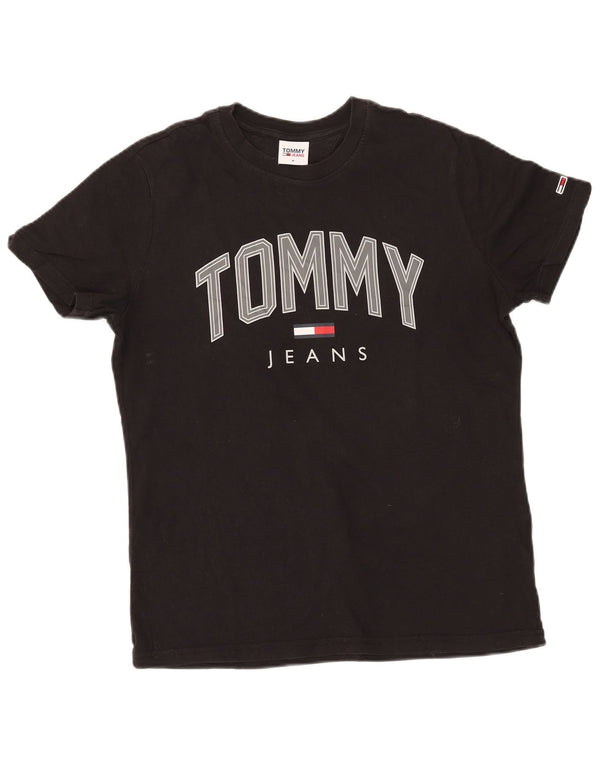 T-shirt grafica da uomo Tommy Hilfiger Top nera media