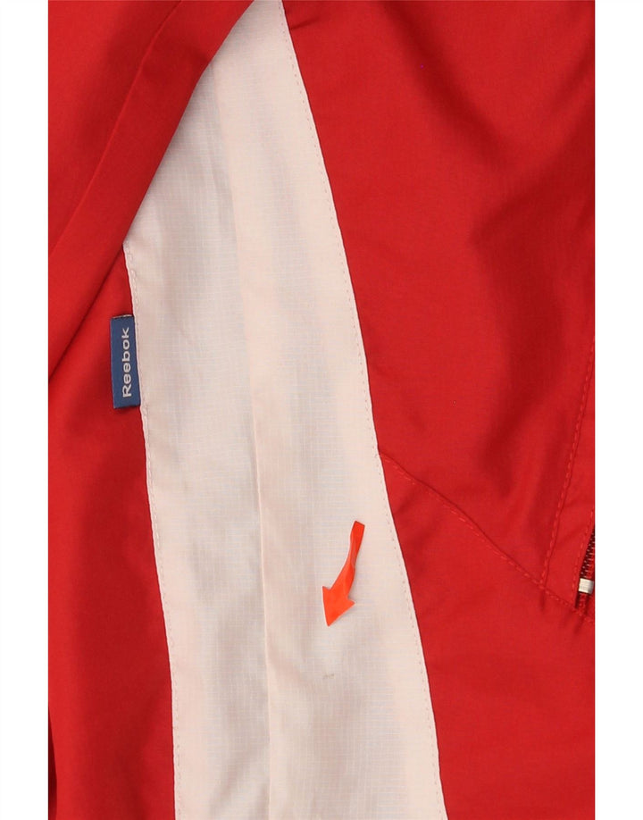 Giacca antipioggia da uomo Reebok UK 42 XL Poliestere color block rosso