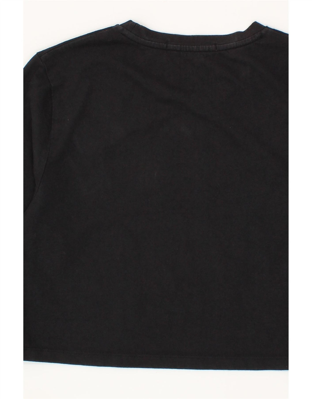 CALVIN KLEIN Womens Oversized Graphic Top Long Sleeve UK 10 Small Black Vintage Calvin Klein and Second-Hand Calvin Klein from Messina Hembry 