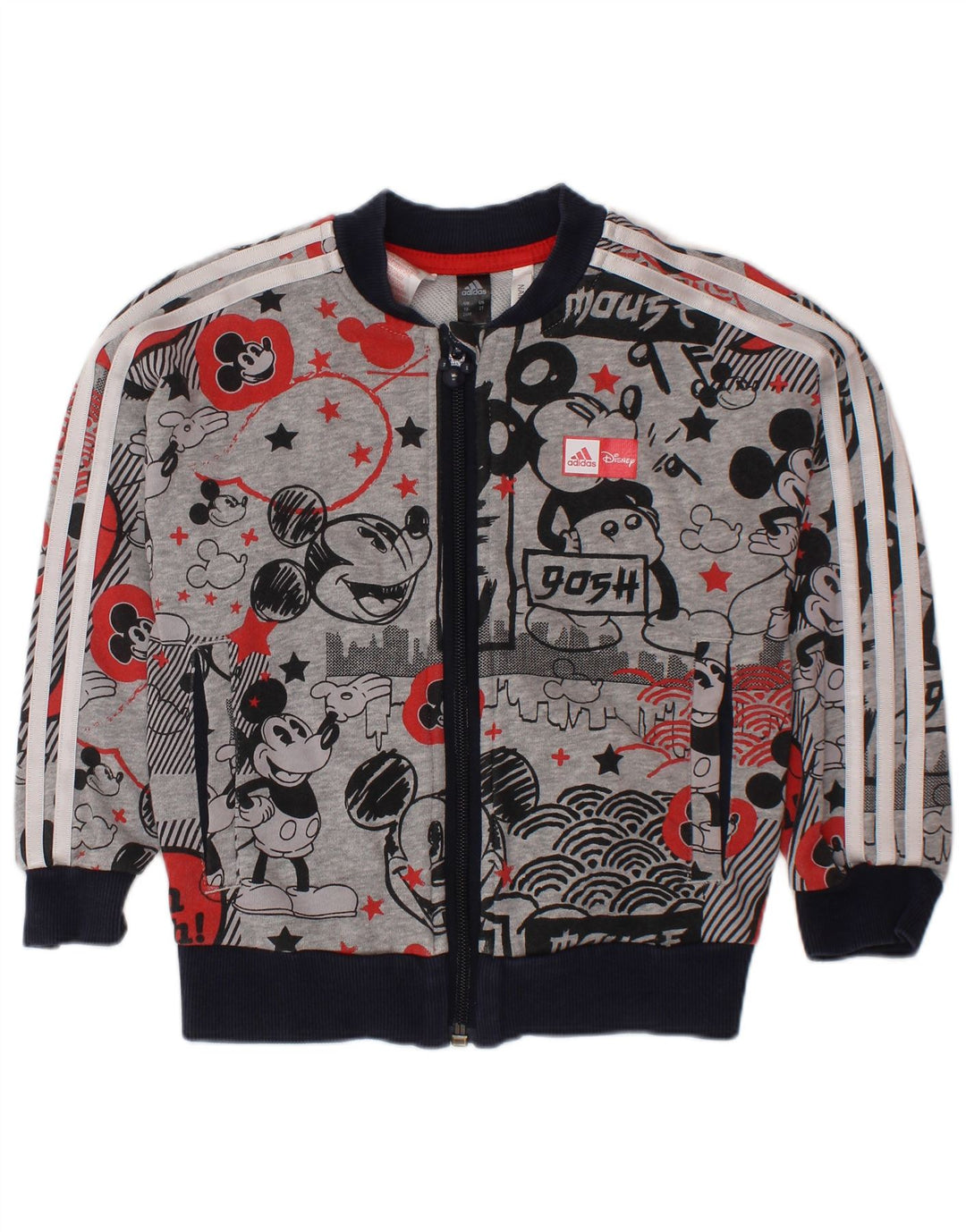 ADIDAS Giacca da tuta da bambino Topolino per neonati 18-24 mesi Grigia