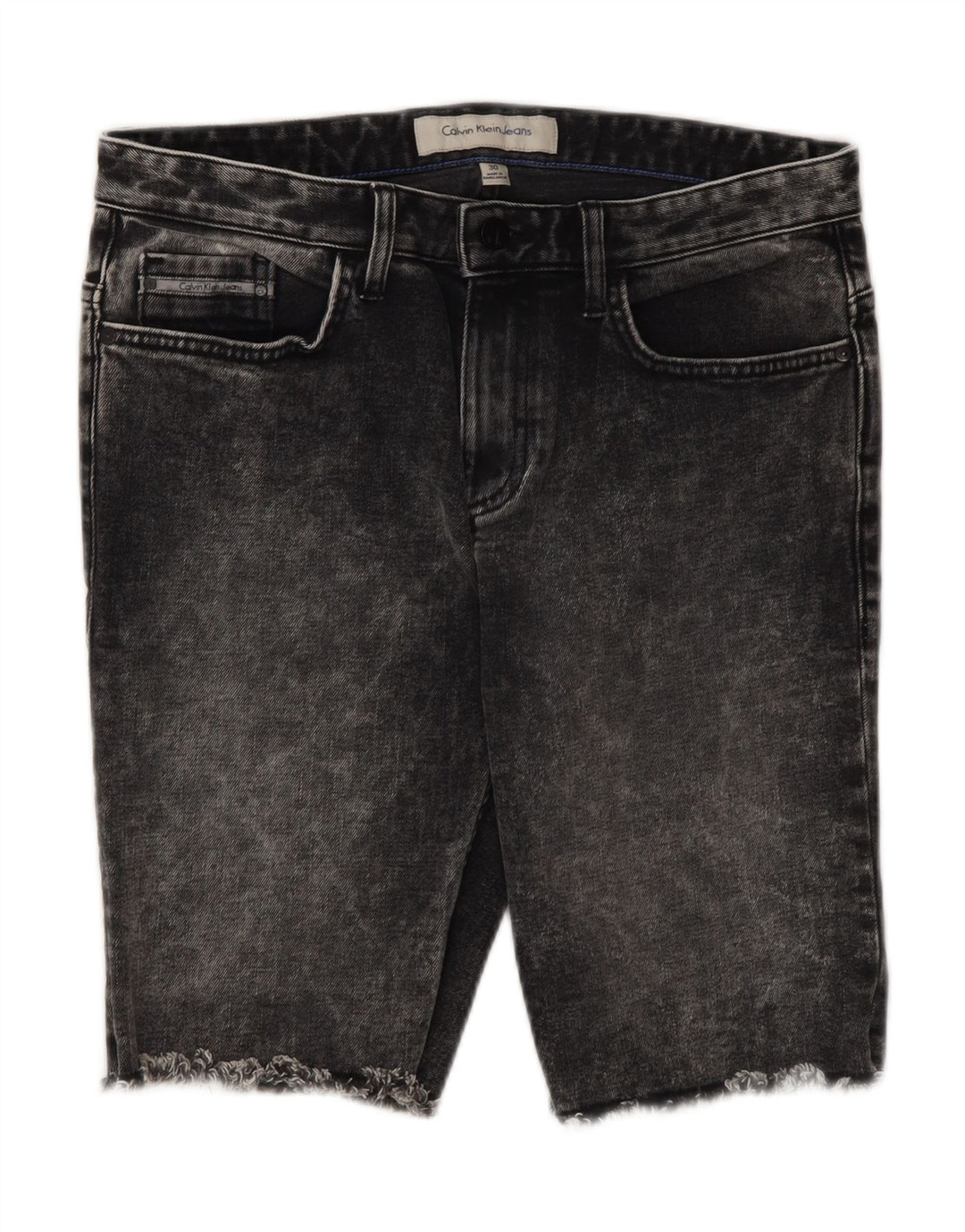 Pantaloncini di jeans da uomo Calvin Klein W30 cotone grigio medio