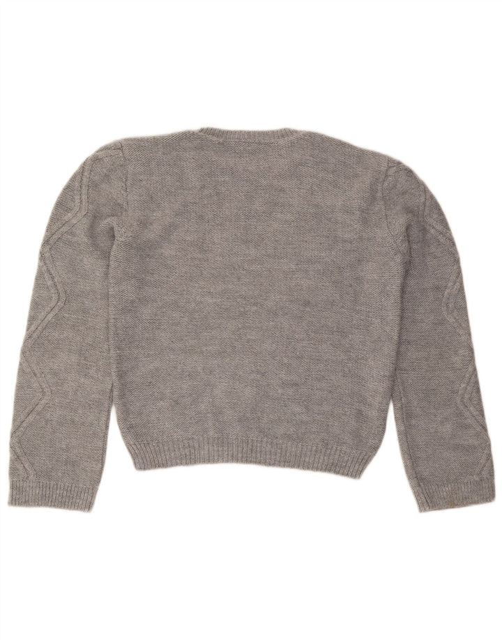 Maglione maglione girocollo da donna Lipsy UK 12 Acrilico grigio medio