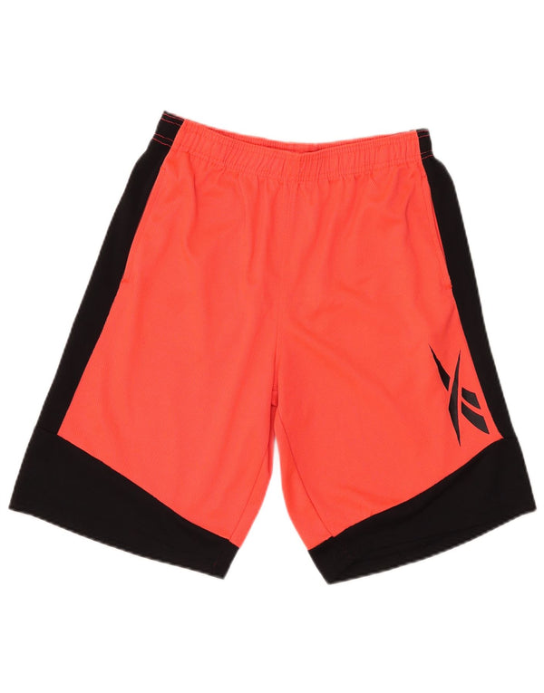 Pantaloncini sportivi Reebok da ragazzo con grafica 15-16 anni color block arancione